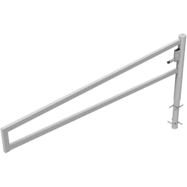 Swiveling gates | for casting in concrete, hot-dip galvanized | total width: 3000 mm | with Euro profile cylinder lock